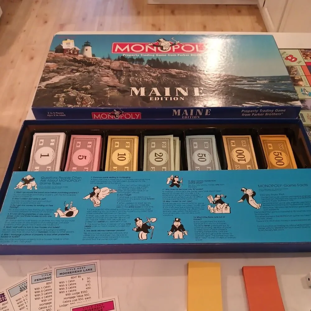 Monopoly Board Game Maine Edition Vintage 1999 USAopoly